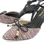 TACÒN - RAMI - 8.5 - CUERO NEGRO X TEX NEGRO/BLANCO - CALZADO CACHATINA