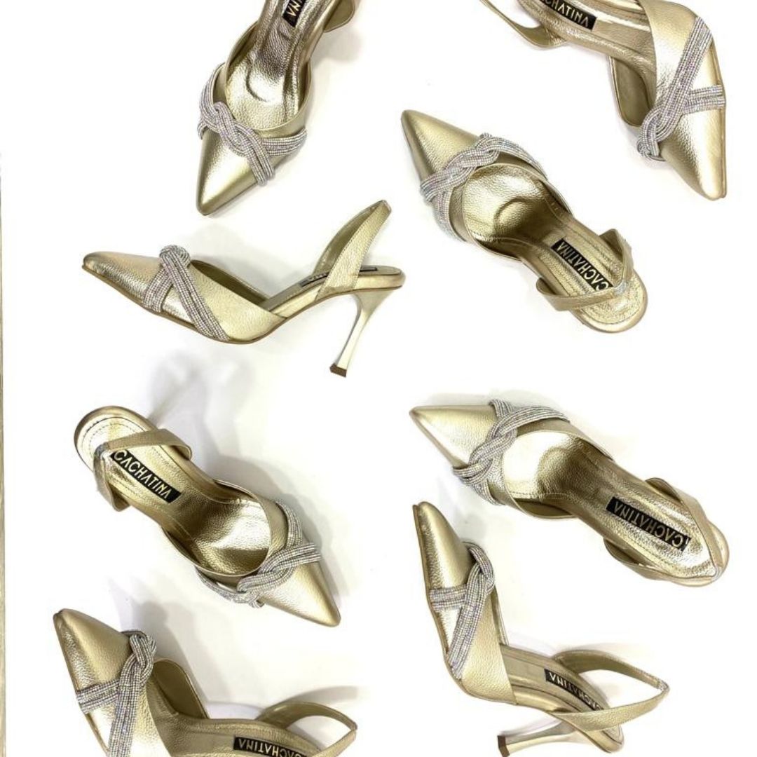 TACÒN - RISS - 7.5 - CUERO DORADO X TORNASOL - CALZADO CACHATINA
