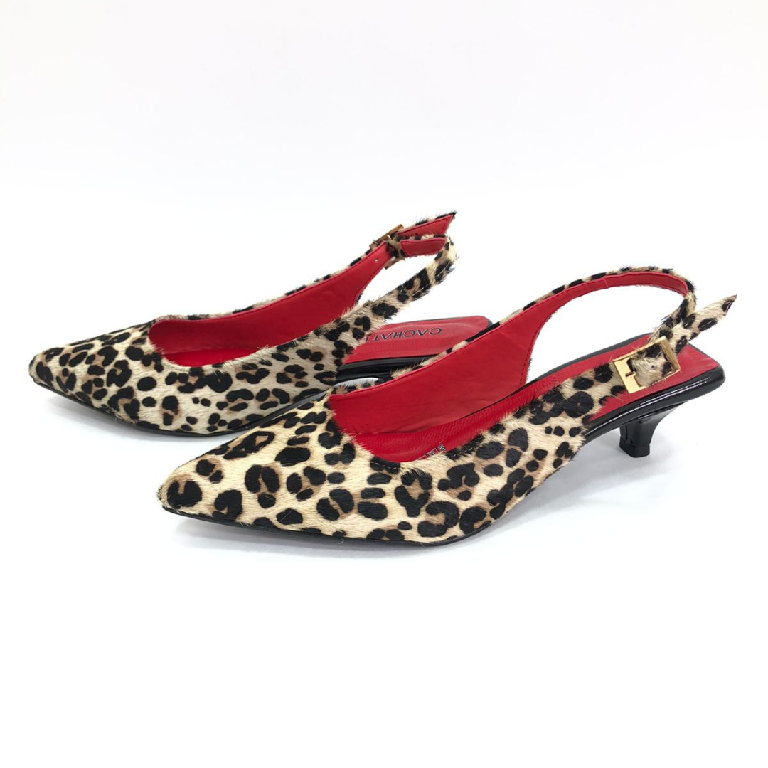 RIUYING - CALZADO CACHATINA - ESTILETO MUJER - CUERO ANIMAL PRINT X ROJO/CHAROL NEGRO - TACON 3.5 (5.5 CM)