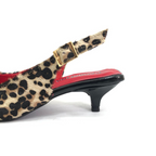 RIUYING - CALZADO CACHATINA - ESTILETO MUJER - CUERO ANIMAL PRINT X ROJO/CHAROL NEGRO - TACON 3.5 (5.5 CM)