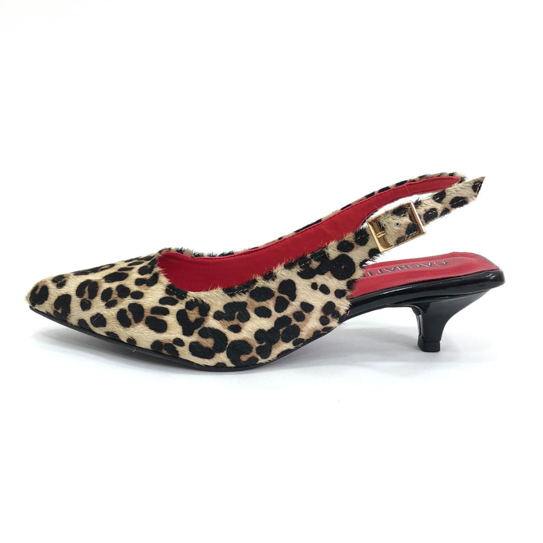 RIUYING - CALZADO CACHATINA - ESTILETO MUJER - CUERO ANIMAL PRINT X ROJO/CHAROL NEGRO - TACON 3.5 (5.5 CM)