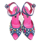 TACÒN - SCREW - 7.5 - DENIM NEUTRO X FUCSIA - CALZADO CACHATINA