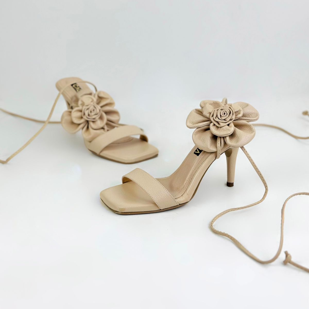CALZADO CACHATINA - SEXY FLOWER - CUERO FRAPE - ALTURA 7.5 (10 CM) - TACON MUJER