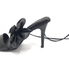 CALZADO CACHATINA - SEXY FLOWER - CUERO NEGRO - ALTURA 7.5 (10 CM) - TACON MUJER