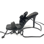 CALZADO CACHATINA - SEXY FLOWER - CUERO NEGRO - ALTURA 7.5 (10 CM) - TACON MUJER