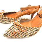 TACÒN - SHINING - 5.5 - CUERO MIEL X TEX ARENA - CALZADO CACHATINA
