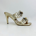 CALZADO CACHATINA - TACON MUJER - SIMONA - CUERO DORADO - ALTURA 7.5 (10 CM)