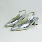 SOLI - CALZADO CACHATINA - ESTILETO MUJER - CUERO LIRA PLATEADO - TACON 3.5 (5.5 CM)