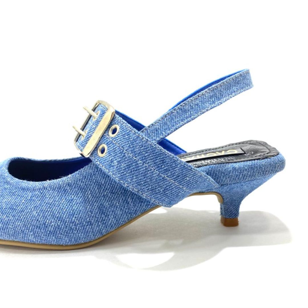 TACÒN - SPORTY - 3.5 - DENIN CLARO - CALZADO CACHATINA