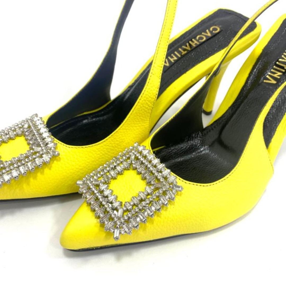 TACÒN - STORM - 8.5 - CUERO AMARILLO - CALZADO CACHATINA