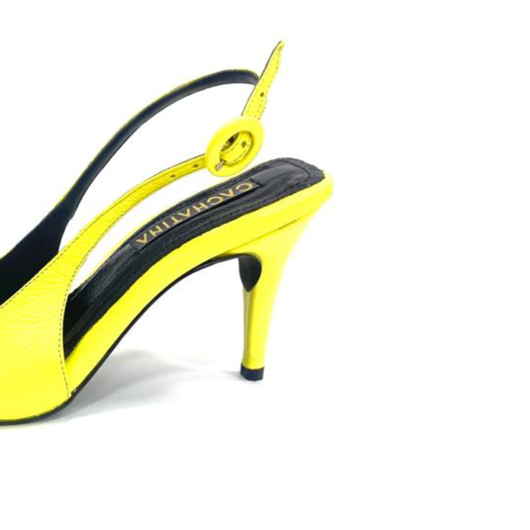TACÒN - STORM - 8.5 - CUERO AMARILLO - CALZADO CACHATINA