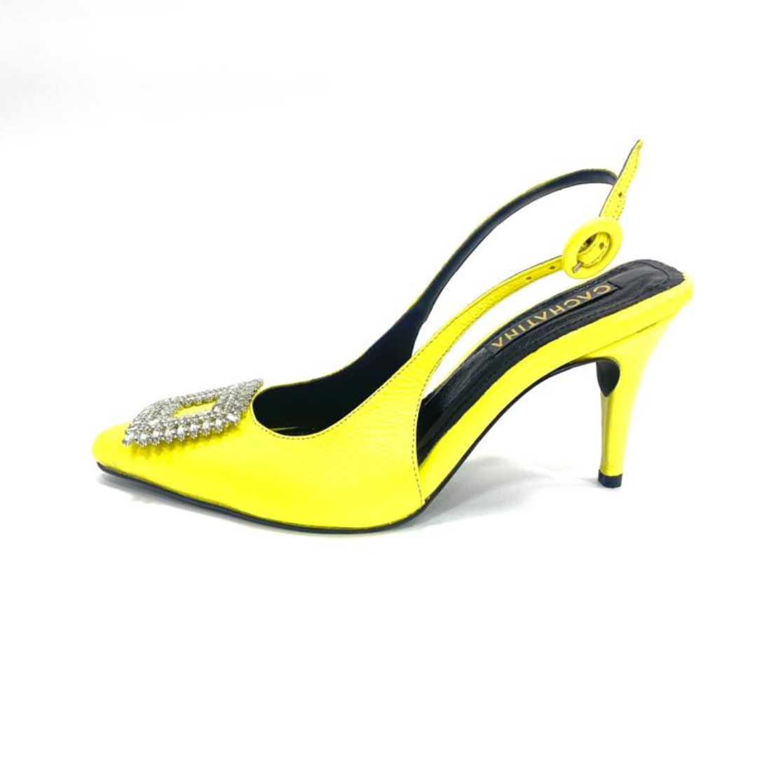 TACÒN - STORM - 8.5 - CUERO AMARILLO - CALZADO CACHATINA