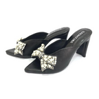 CALZADO CACHATINA - TACON MUJER - SUYIN - CUERO NEGRO - ALTURA 7.5 (10 CM)