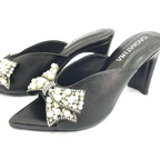 CALZADO CACHATINA - TACON MUJER - SUYIN - CUERO NEGRO - ALTURA 7.5 (10 CM)