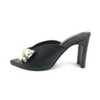 CALZADO CACHATINA - TACON MUJER - SUYIN - CUERO NEGRO - ALTURA 7.5 (10 CM)