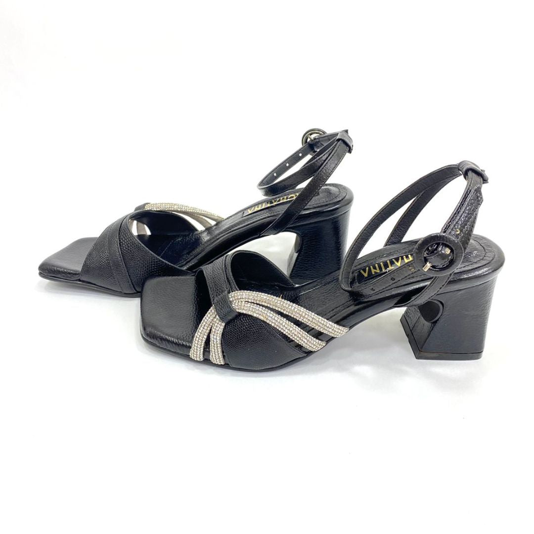 TACÒN - VITALIAN - 5.5 - CUERO NEGRO - CALZADO CACHATINA