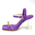 TACÓN - YARIXE STORE - 7.5 - CUERO MORADO - CALZADO CACHATINA