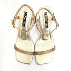 CALZADO CACHATINA - TACON MUJER - YIFENG - CUERO DORADO - ALTURA 5.5 (7.5 CM)