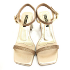 CALZADO CACHATINA - TACON MUJER - YIFENG - CUERO DORADO - ALTURA 5.5 (7.5 CM)