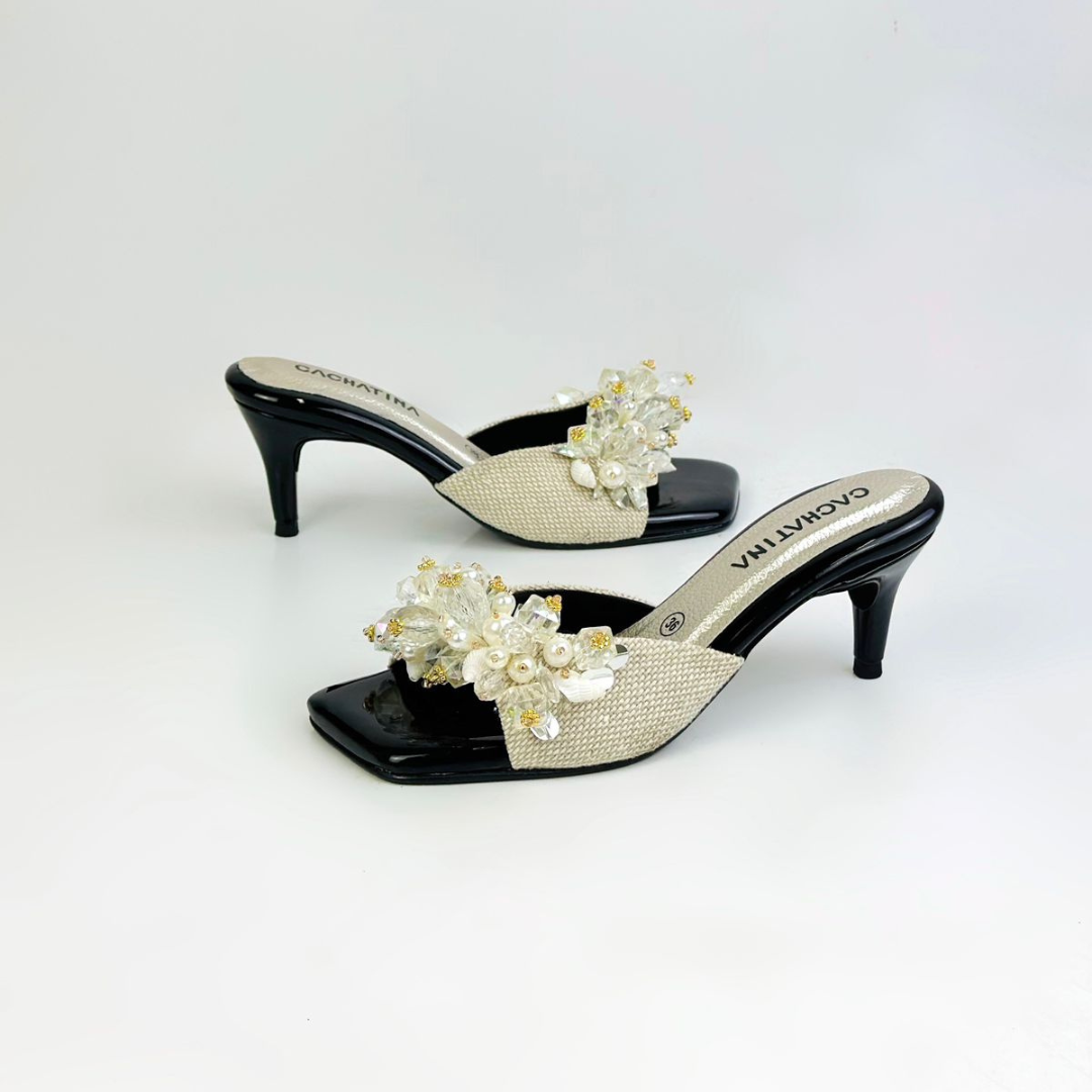 CALZADO CACHATINA - TACON MUJER - YUFEN - CUERO CHAROL NEGRO - ALTURA 5.5 (8 CM)