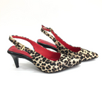 YUHONG - CALZADO CACHATINA - ESTILETO MUJER - CUERO ANIMAL PRINT X ROJO - TACON 5.5 (8 CM)