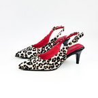 YUHONG - CALZADO CACHATINA - ESTILETO MUJER - CUERO ANIMAL PRINT X ROJO/CHAROL NEGRO - TACON 5.5 (8 CM)