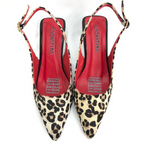 YUHONG - CALZADO CACHATINA - ESTILETO MUJER - CUERO ANIMAL PRINT X ROJO - TACON 5.5 (8 CM)