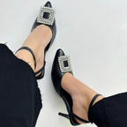 ZHEN - CALZADO CACHATINA - ESTILETO MUJER - CUERO NEGRO - TACON 7.5 (10 CM)