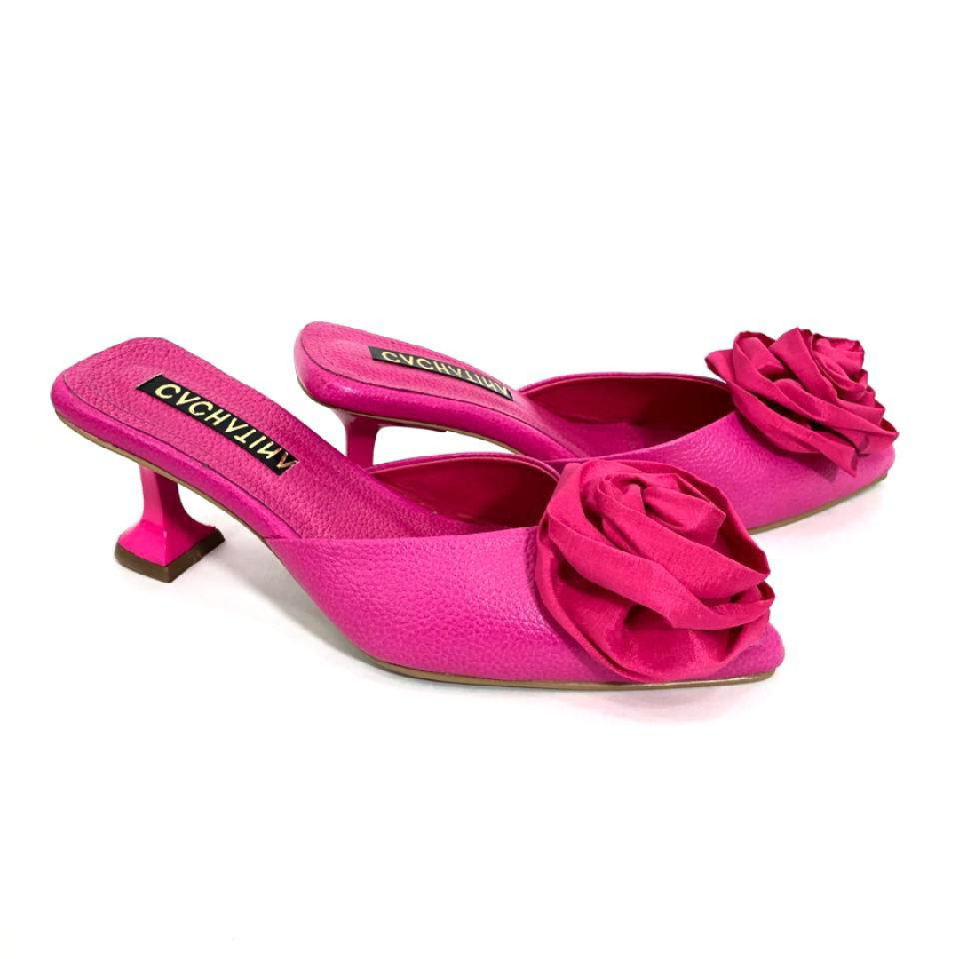 ZOMY - CALZADO CACHATINA - ESTILETO MUJER - CUERO FUCSIA - TACON 5.5 (8 CM)