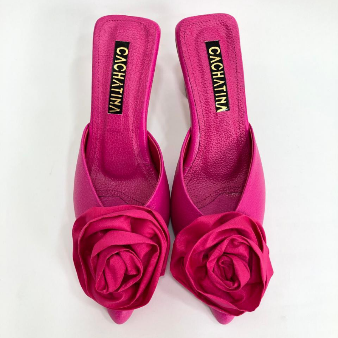 ZOMY - CALZADO CACHATINA - ESTILETO MUJER - CUERO FUCSIA - TACON 5.5 (8 CM)