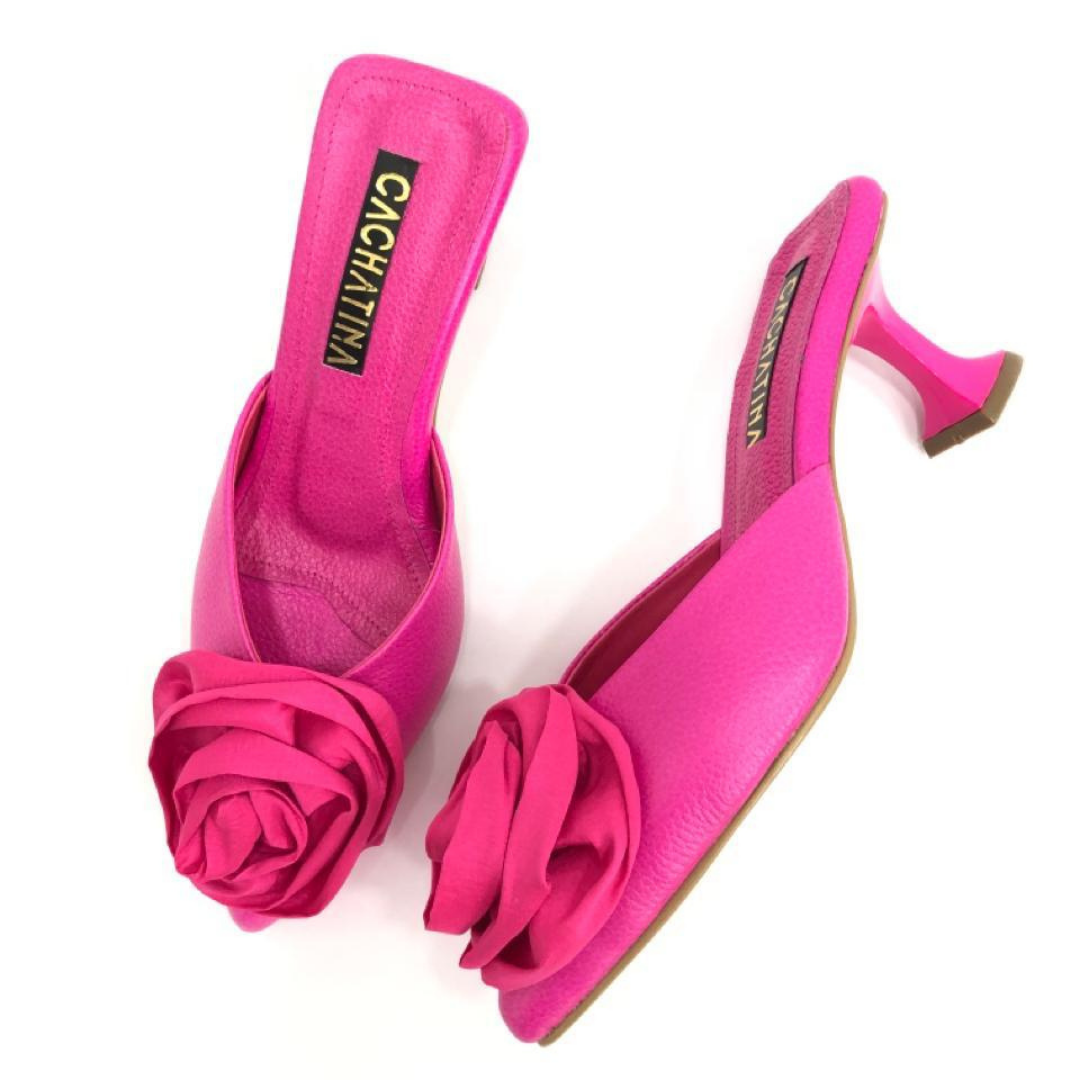 ZOMY - CALZADO CACHATINA - ESTILETO MUJER - CUERO FUCSIA - TACON 5.5 (8 CM)