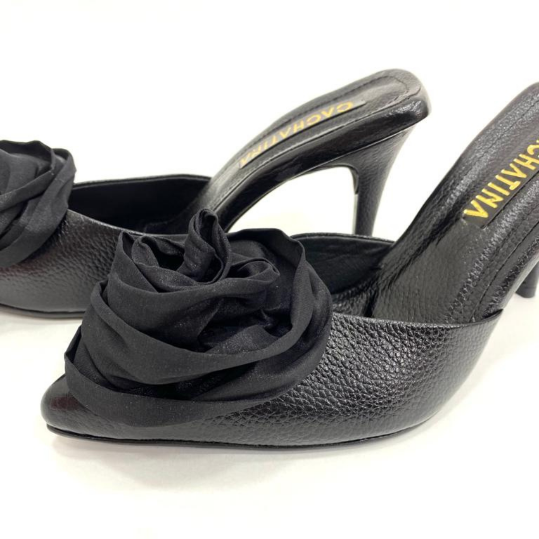 ZORELAY - CALZADO CACHATINA - ESTILETO MUJER - CUERO NEGRO - TACON 7.5 (10 CM)