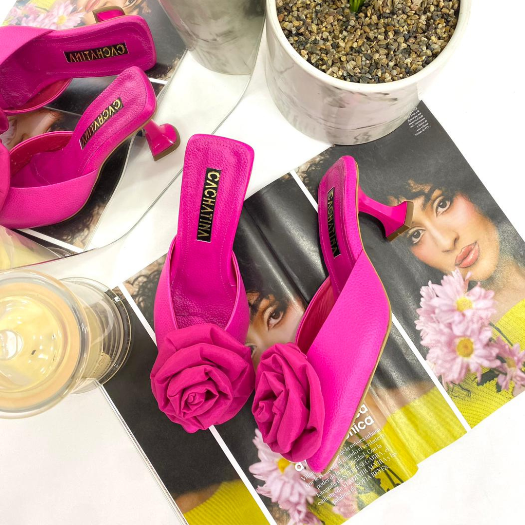 ZOMY - CALZADO CACHATINA - ESTILETO MUJER - CUERO FUCSIA - TACON 5.5 (8 CM)
