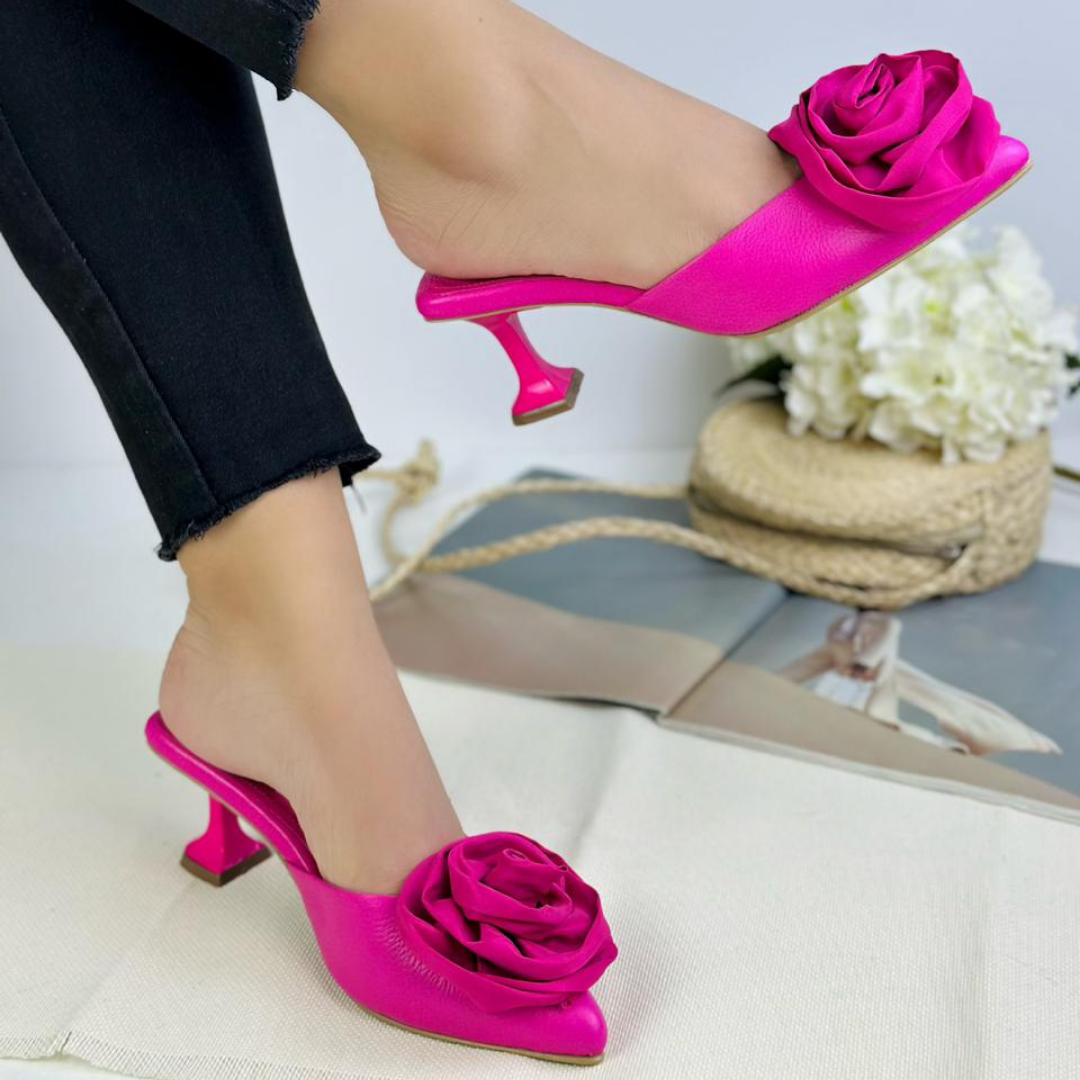 ZOMY - CALZADO CACHATINA - ESTILETO MUJER - CUERO FUCSIA - TACON 5.5 (8 CM)