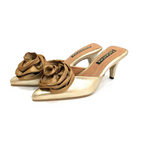 ZOREY STORE - CALZADO CACHATINA - ESTILETO MUJER - CUERO DORADO - TACON 5.5 (8 CM)