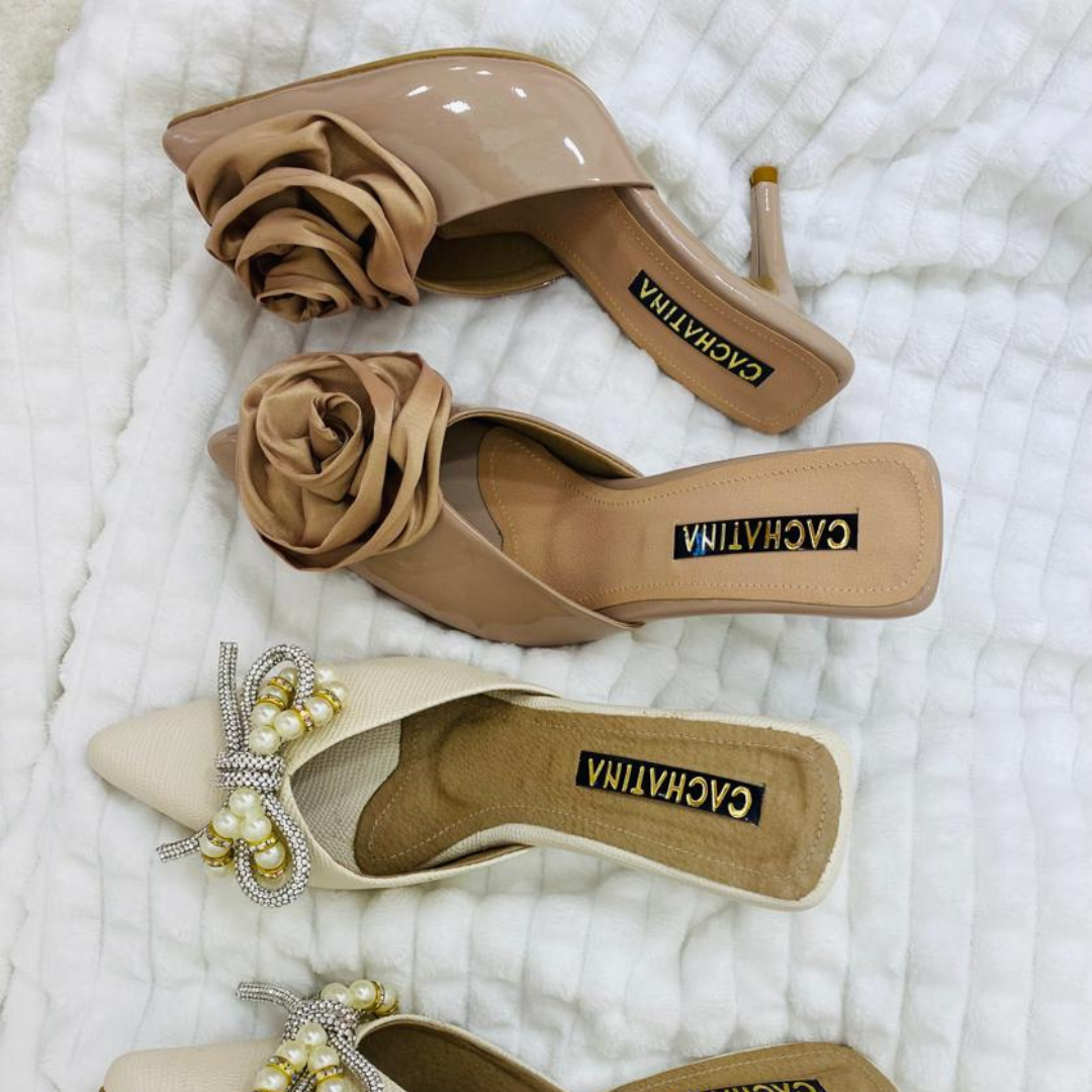 ZOREY - CALZADO CACHATINA - ESTILETO MUJER - CUERO CHAROL TAUPE - TACON 5.5 (8 CM)