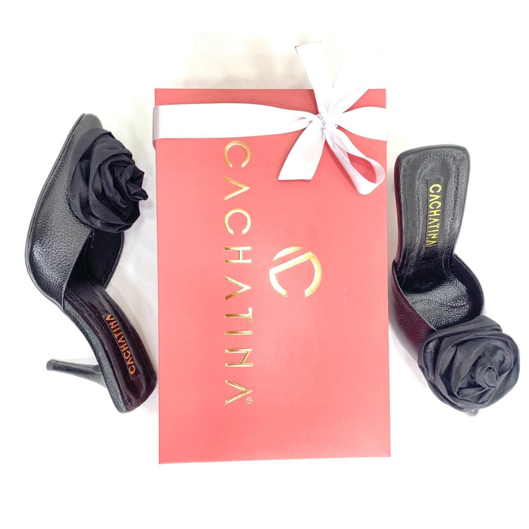 ZORELAY - CALZADO CACHATINA - ESTILETO MUJER - CUERO NEGRO - TACON 7.5 (10 CM)