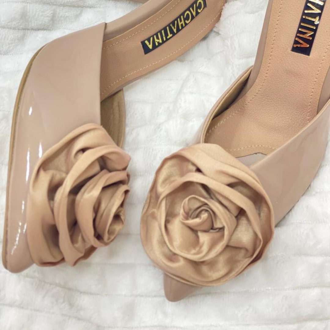 ZOREY - CALZADO CACHATINA - ESTILETO MUJER - CUERO CHAROL TAUPE - TACON 5.5 (8 CM)