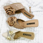 ZOREY - CALZADO CACHATINA - ESTILETO MUJER - CUERO CHAROL TAUPE - TACON 5.5 (8 CM)