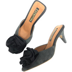 TACÒN - ZOREY - 5.5 - CUERO GAMUZA NEGRO - CALZADO CACHATINA