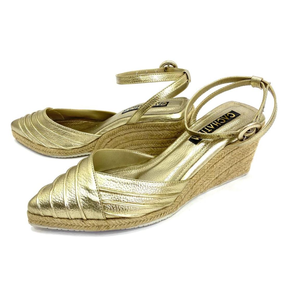 PLATAFORMA - TIZIPER - 5.5 - CUERO DORADO - CALZADO CACHATINA