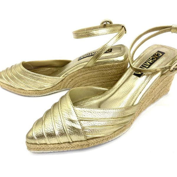 PLATAFORMA - TIZIPER - 5.5 - CUERO DORADO - CALZADO CACHATINA