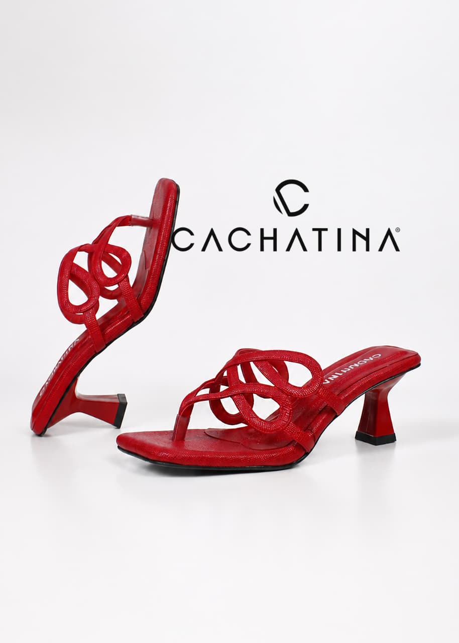 TACON CAROLA - FIOTY ROJO - ALTURA 5.5 (7 CM) - CALZADO CACHATINA