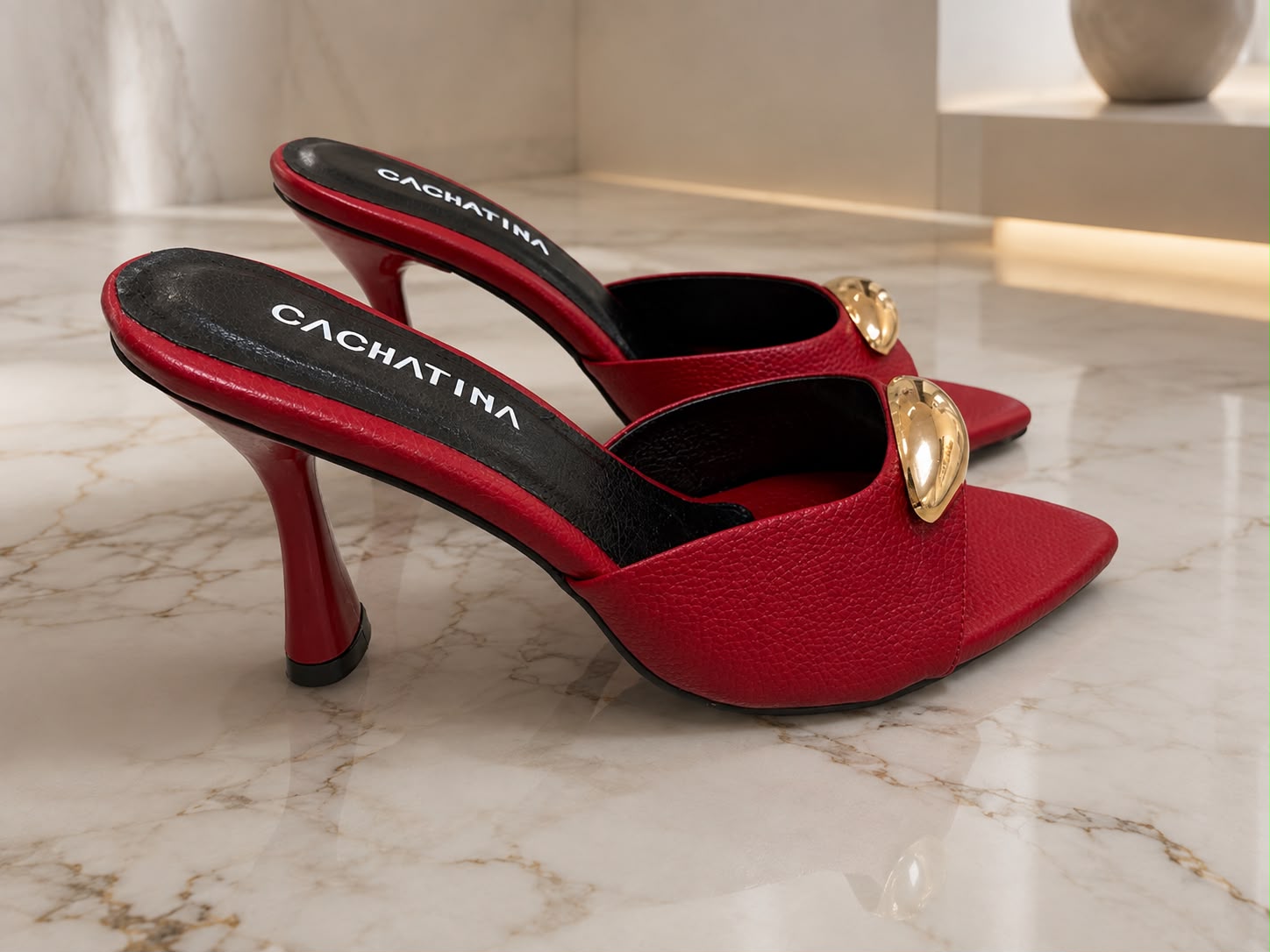 TACON CASSIS - BAMBIE ROJO X NEGRO - ALTURA 7.5