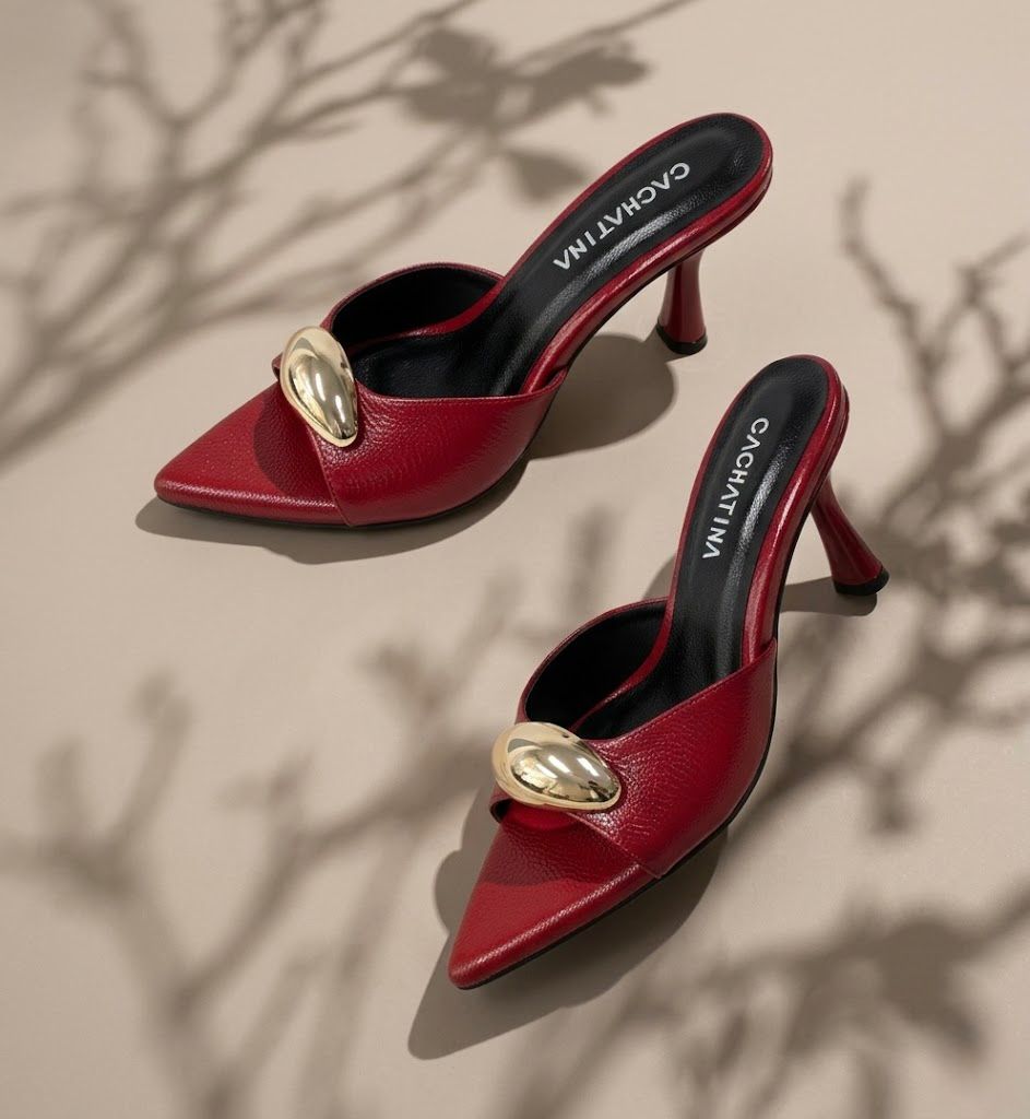 TACON CASSIS - BAMBIE ROJO X NEGRO - ALTURA 7.5