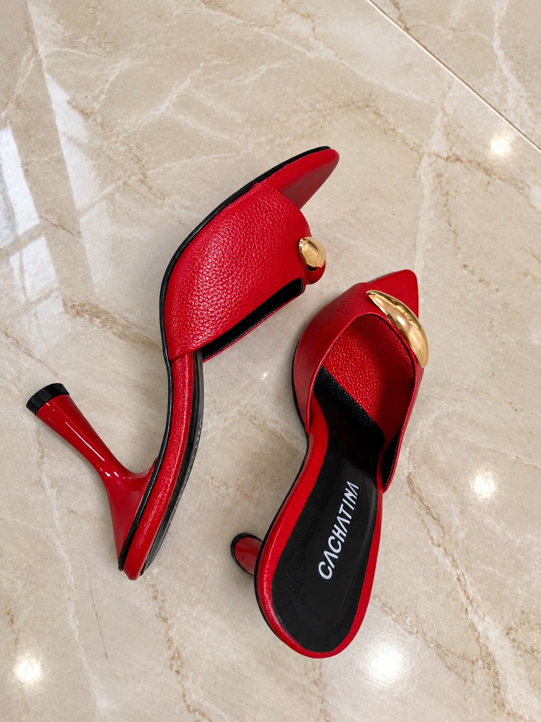 TACON CASSIS - BAMBIE ROJO X NEGRO - ALTURA 7.5