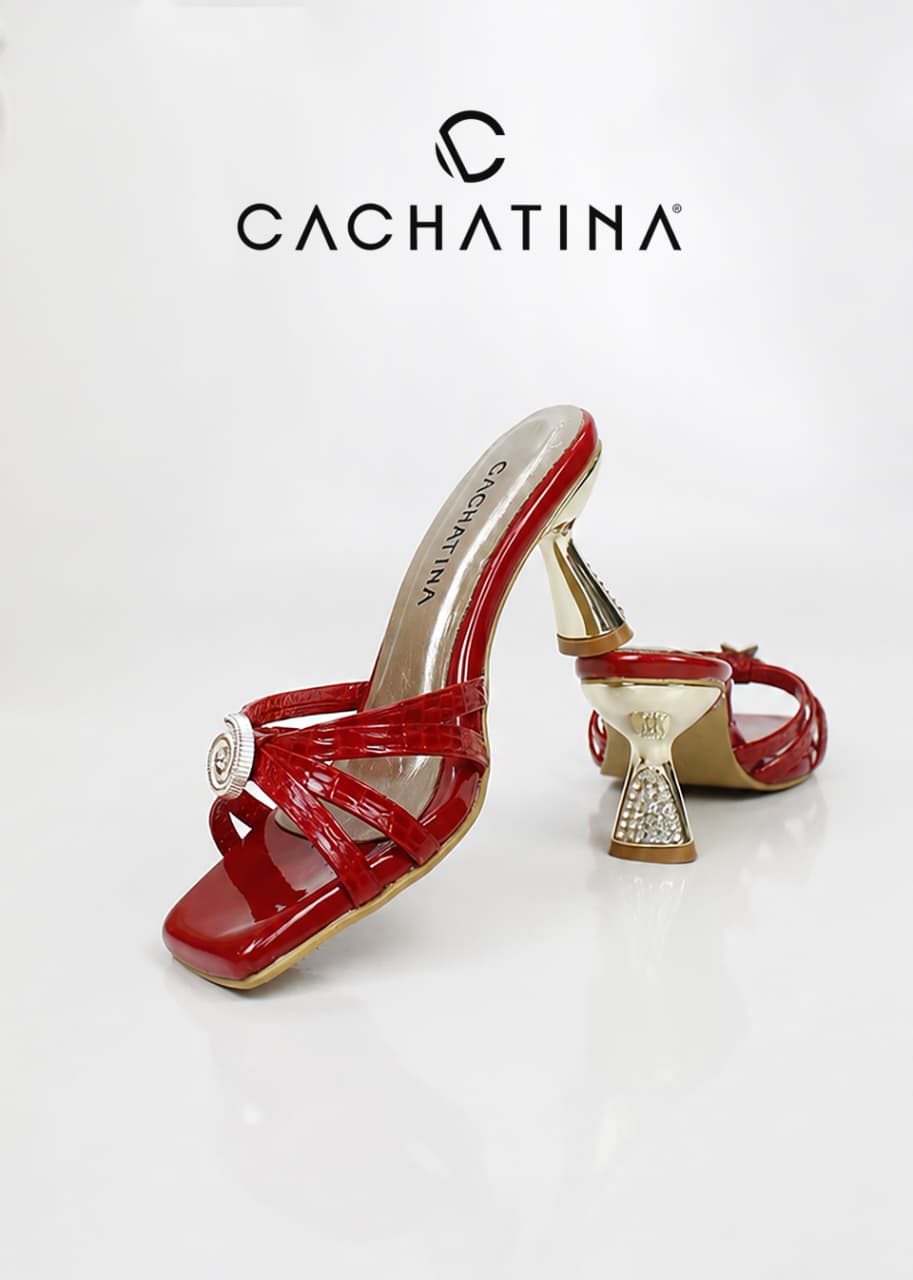 TACON GALANTYS - CHAROL ROJO - ALTURA 5.5 (7 CM) - CALZADO CACHATINA