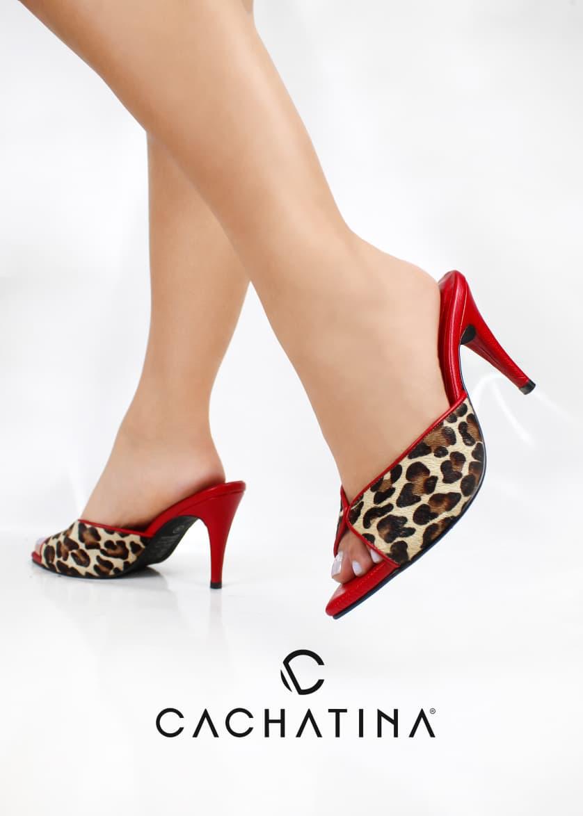 TACON SORRENTO - BAMBIE ROJO X PRINT - ALTURA 7.5