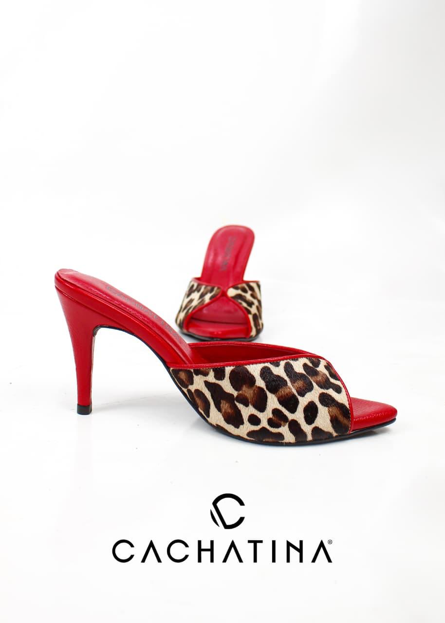 TACON SORRENTO - BAMBIE ROJO X PRINT - ALTURA 7.5