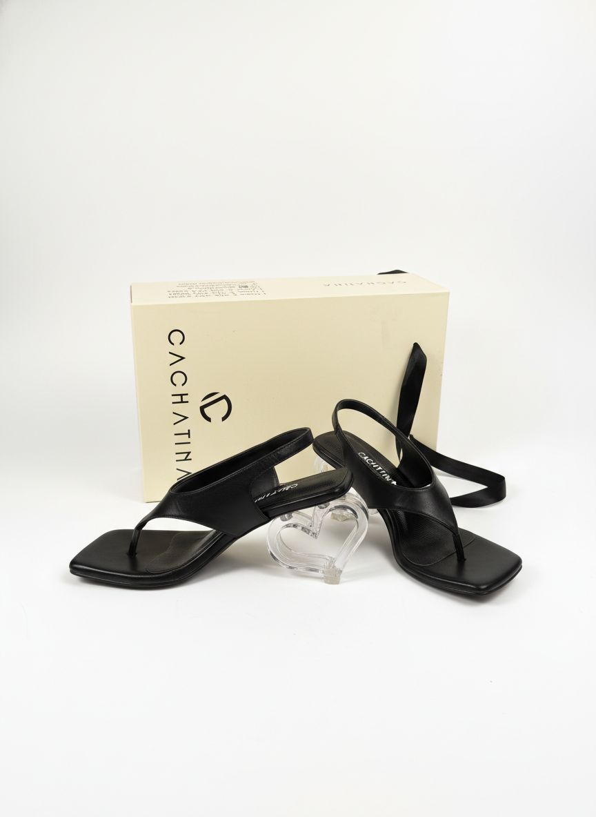 TACON ZAFIRO - BAMBIE NEGRO - ALTURA 5.5 (9 CM) - CALZADO CACHATINA